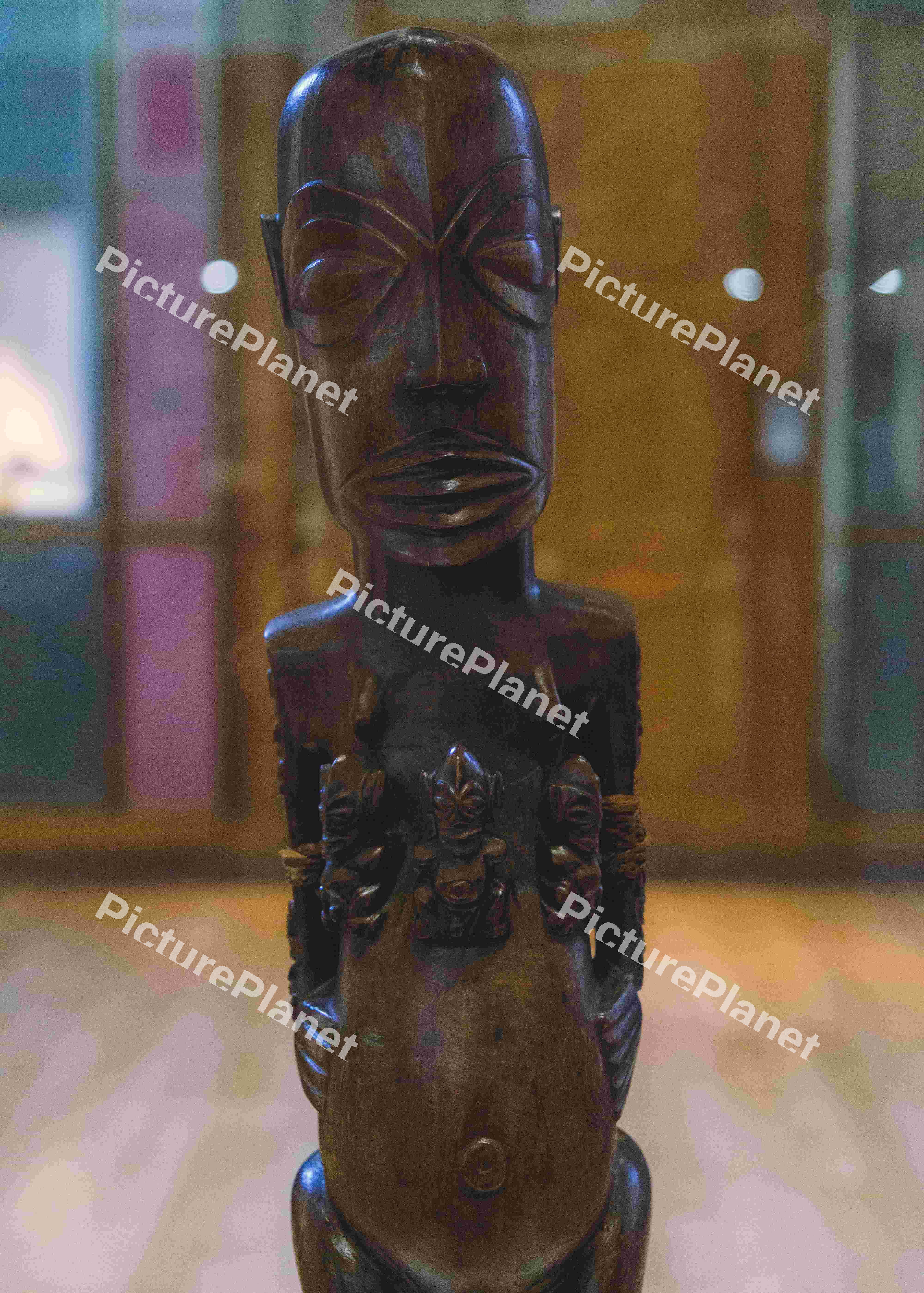Mayan Long Face Statue